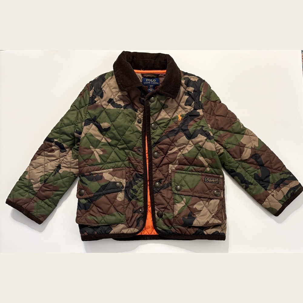 Polo Ralph Lauren Camouflage Snap Jacket Toddler Kids Size 3T